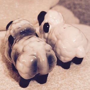 Sheep Salt & Pepper Shakers (Kissing)